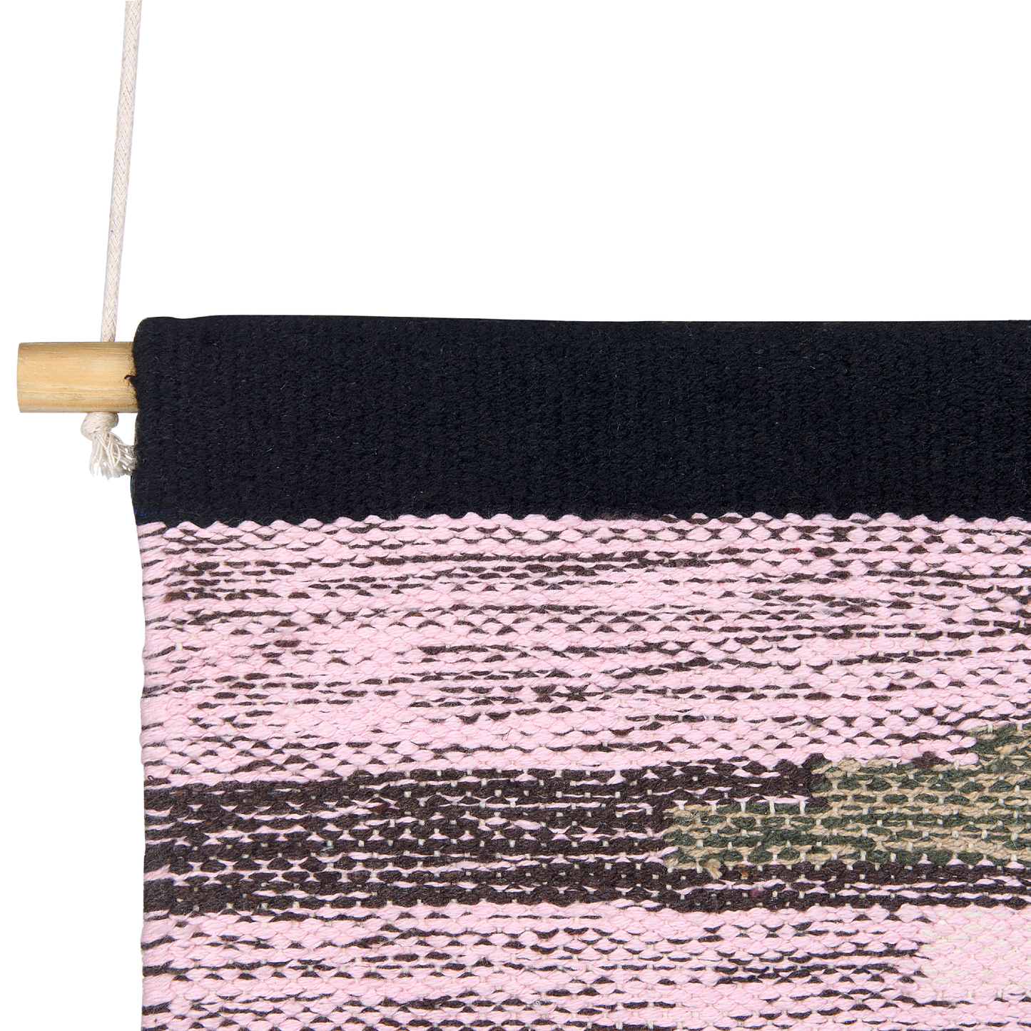 Handwoven Mountain Motif Tassels Wall Hanging Cotton