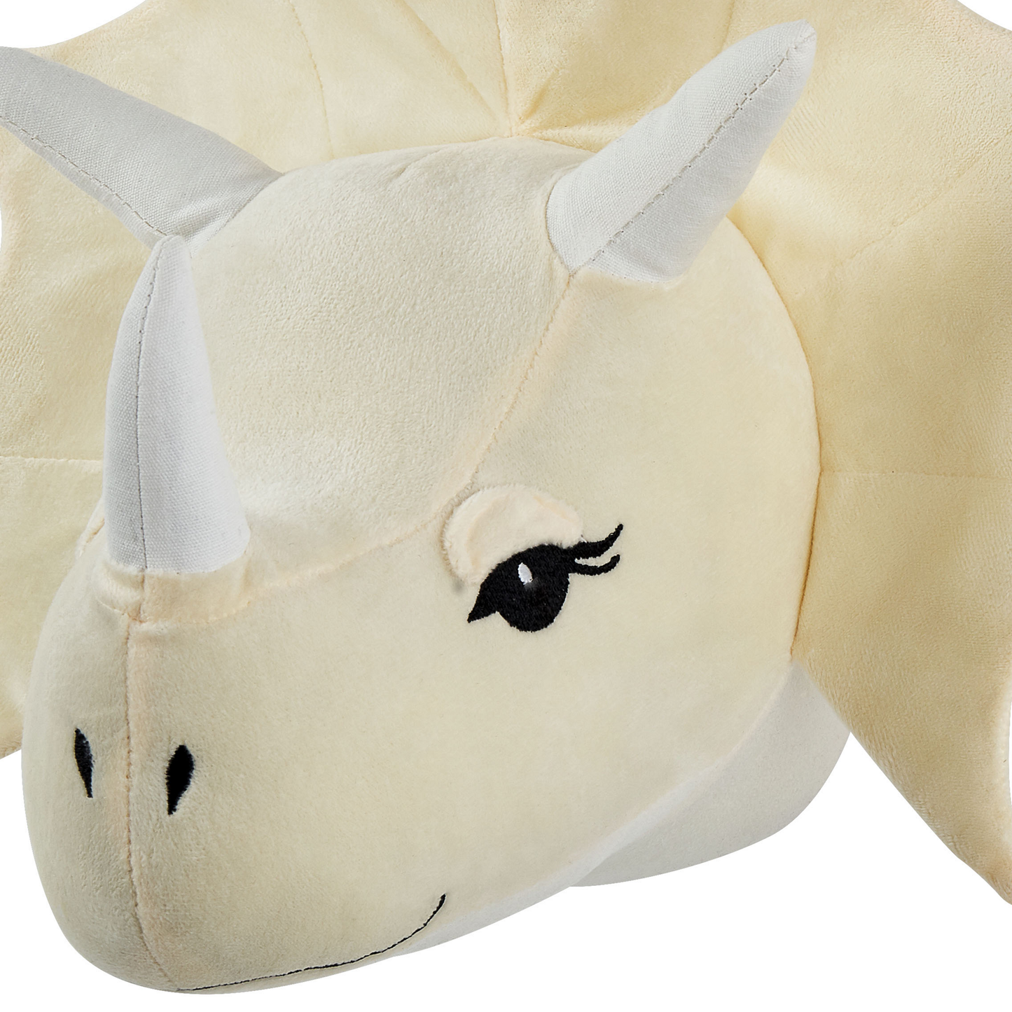 Cozy Nest Plush Dinosaur Head Wall Decor Beige Cotton Kids Room
