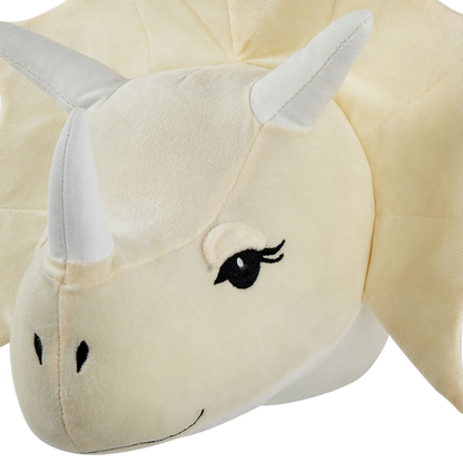 Cozy Nest Plush Dinosaur Head Wall Decor Beige Cotton Kids Room