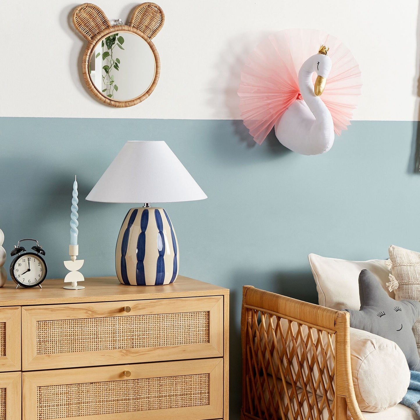 Swan Plush Wall Decor White Swan Head Kids Room