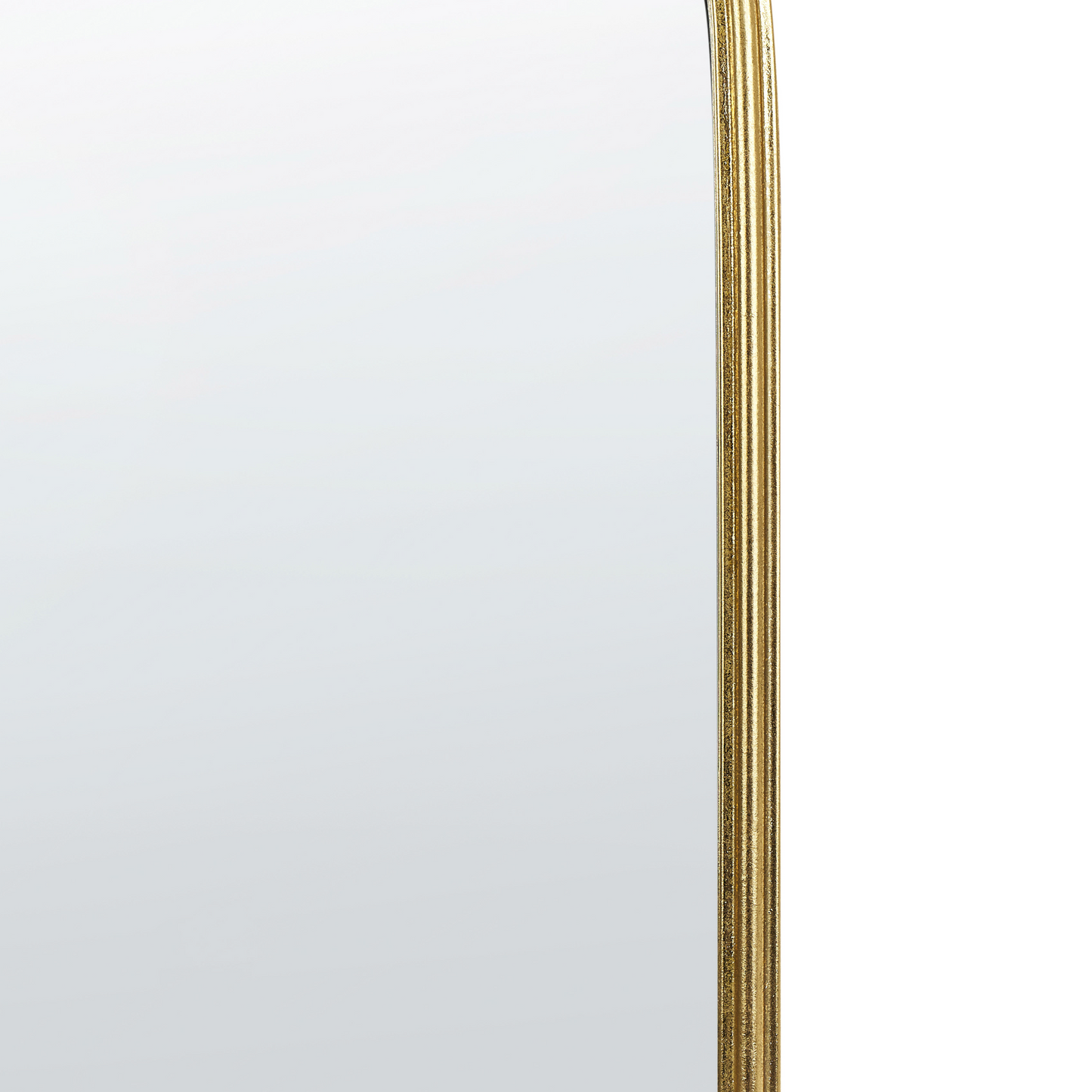 Wall Mirror Gold Metal Frame 58 x 104cm Handmade Decorative Accent Piece