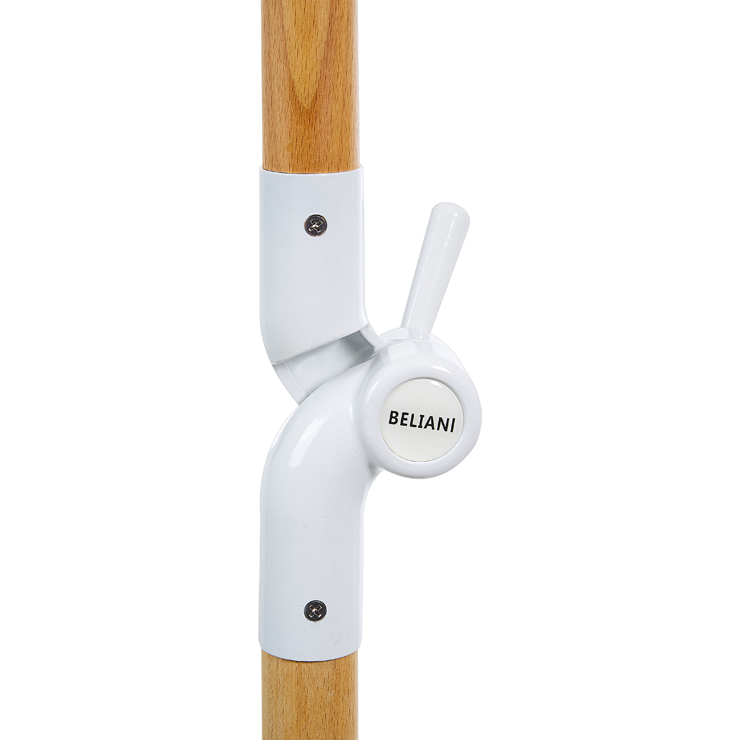 Beech Wood Garden Parasol Green White 150cm Tilting Round