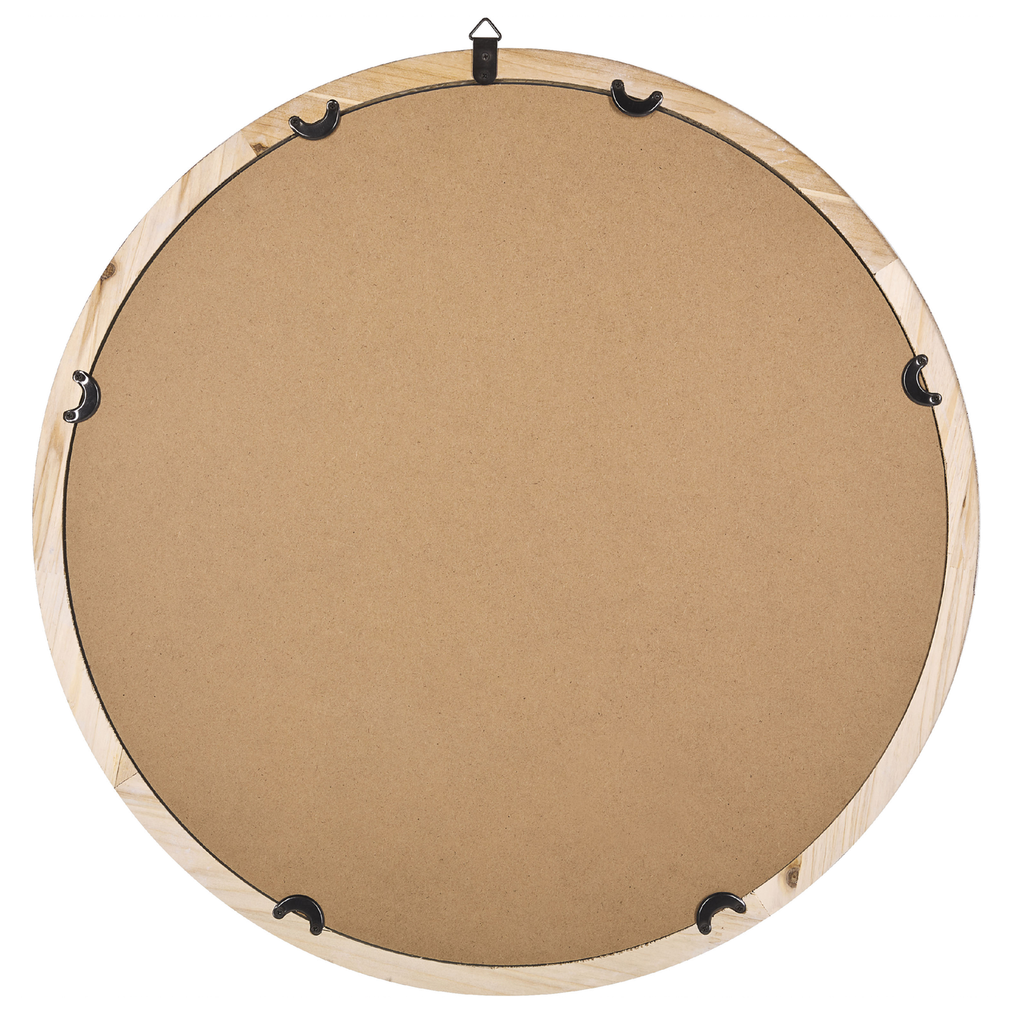 Whitewash Fir 60cm Round Wall Mirror