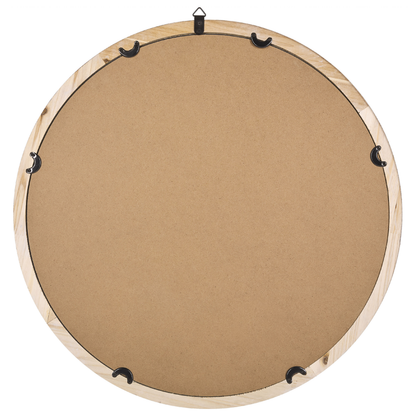 Whitewash Fir 60cm Round Wall Mirror