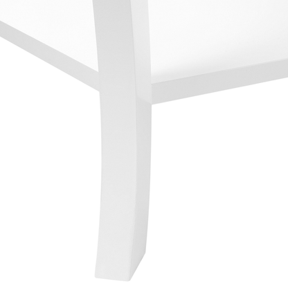 NovaHome White Coffee Table 101x55cm With Shelf Classic Design