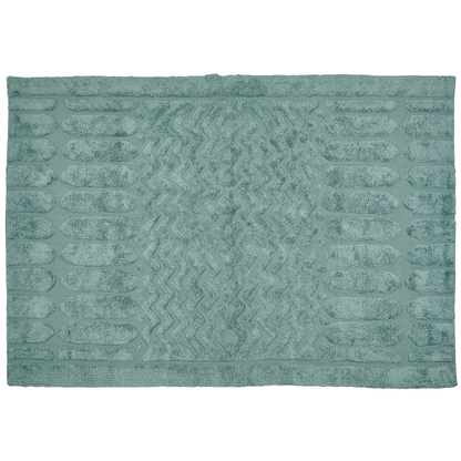 Mint Cotton Area Rug 160 x 230cm Hand Tufted Shaggy Geometric Boho Living Room
