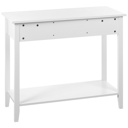 NovaHome White Console Table 3 Drawers 90x40x75 cm Scandinavian