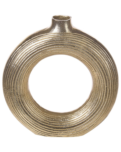 Comal Gold Aluminium Vase Distressed Glam Modern Home Decor