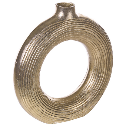 Comal Gold Aluminium Vase Distressed Glam Modern Home Decor