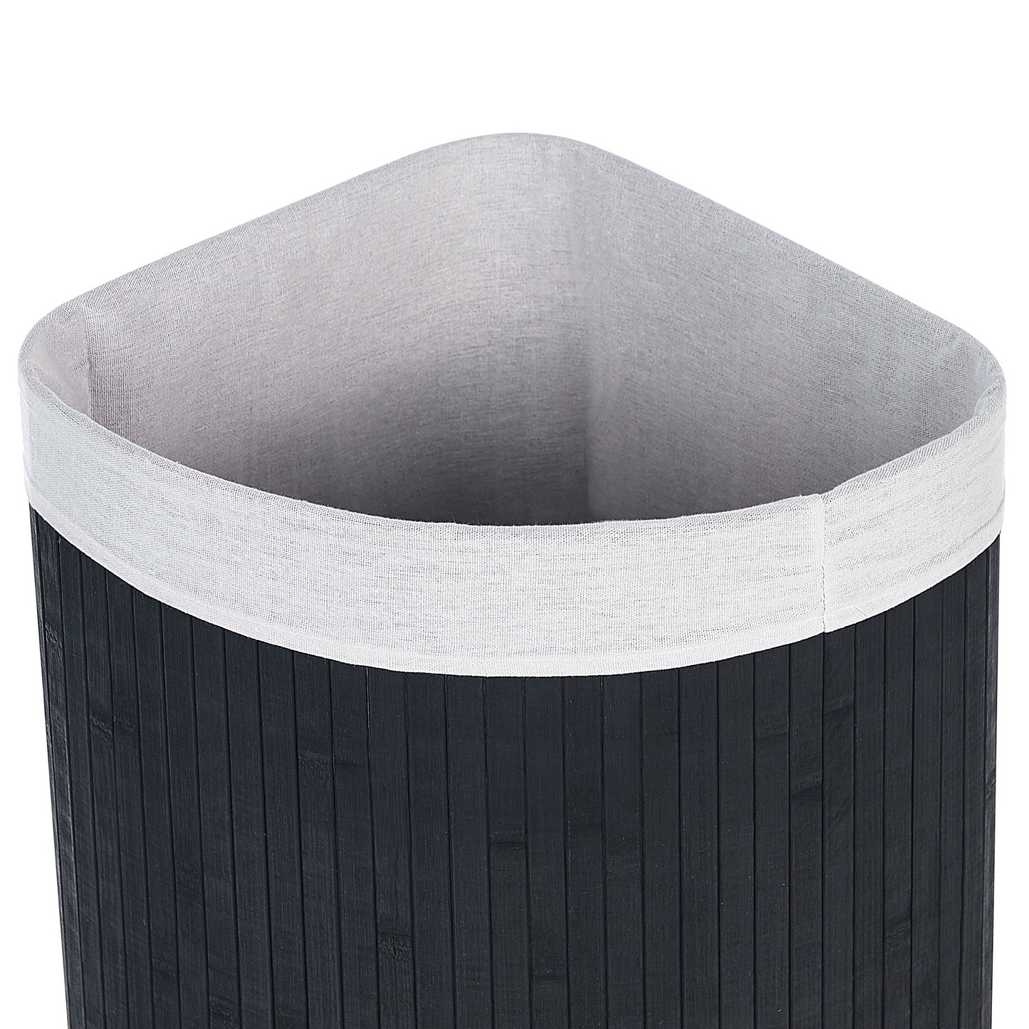 Black Bamboo Storage Basket With Lid
