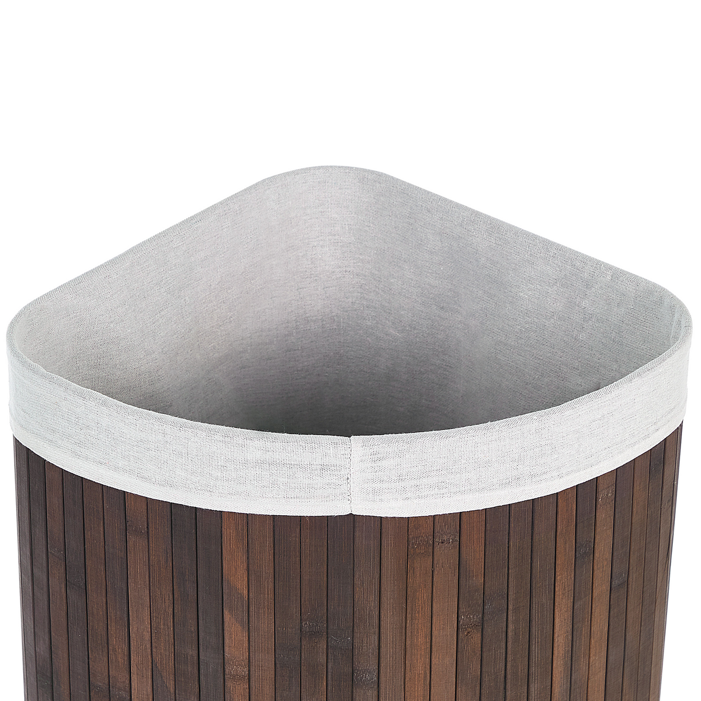 Bamboo Storage Basket With Lid Dark Brown Boho Laundry Bin