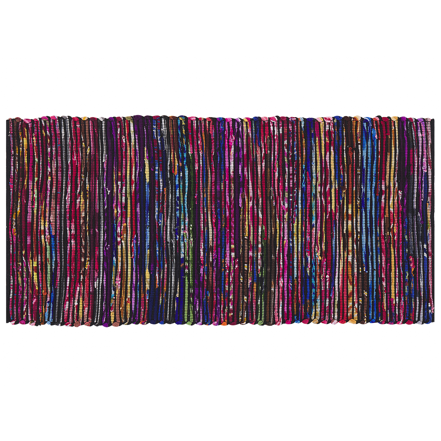 Rug Dark Multicolour 80 x 150 Handmade Polyester Cotton
