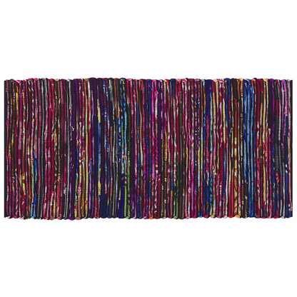 Rug Dark Multicolour 80 x 150 Handmade Polyester Cotton