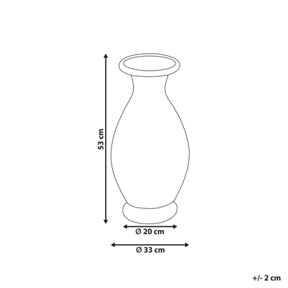 Decorative Vase Off White Terracotta Stoneware Mosaic Floor Vase For Dried Flowers