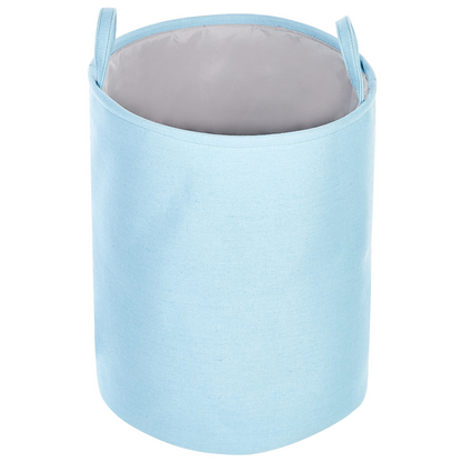 3 Pack Drawstring Storage Baskets With Covers In Blue