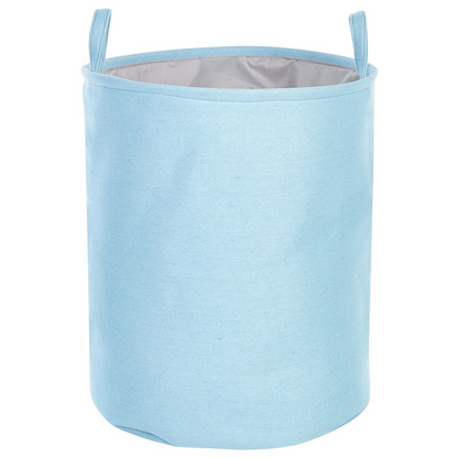 3 Pack Drawstring Storage Baskets With Covers In Blue