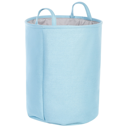3 Pack Drawstring Storage Baskets With Covers In Blue