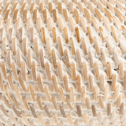 Basket Natural Rattan Painted 25cm Storage With Lid Boho
