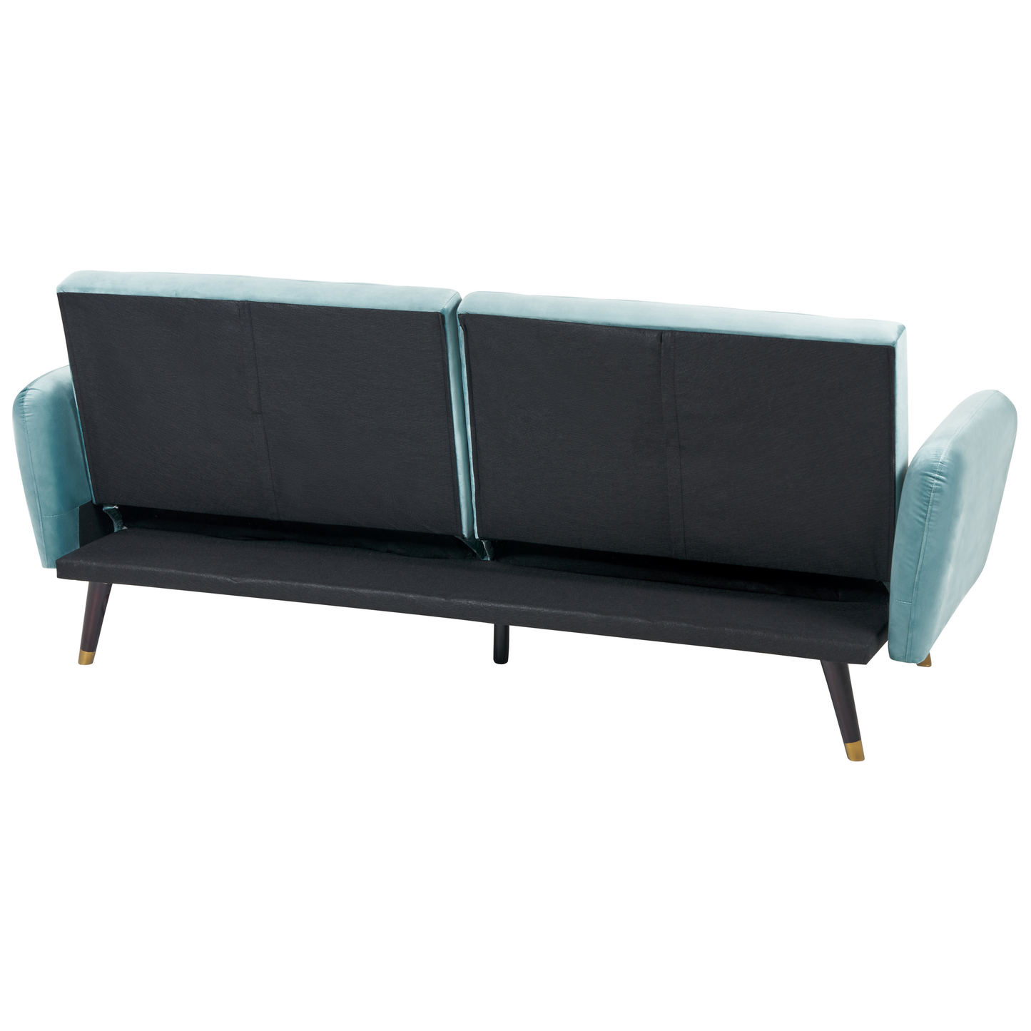 Sofa Bed Light Blue Sleeper Convertible Glam Modern