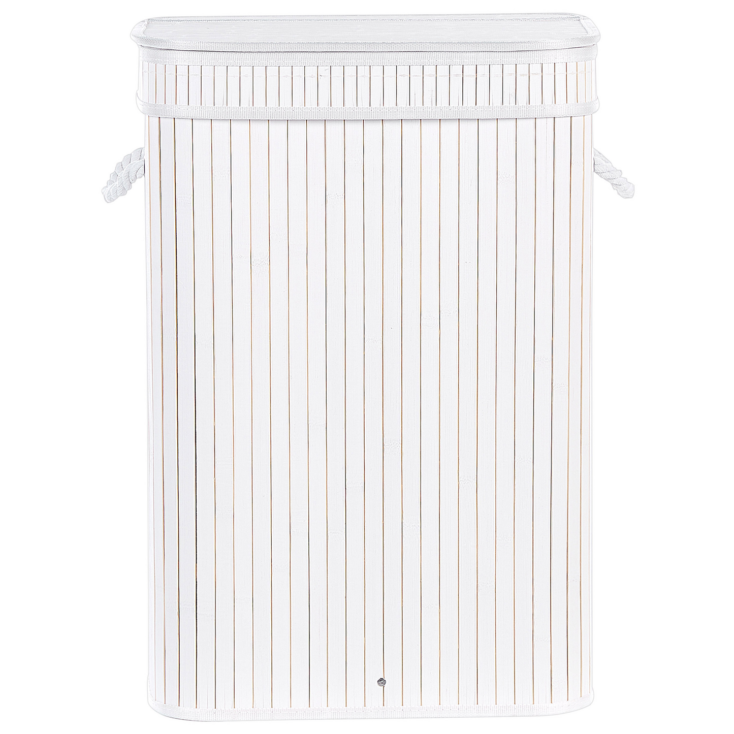Bit Laundry Basket White Bamboo Insert with Removable Lid and Handles