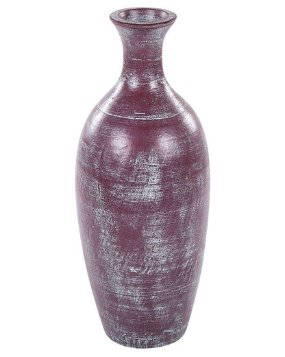 Decorative Vase Gold And Green Terracotta Earthenware Hand Painted With Faux Aged Distressed Finish For Dried Flowers