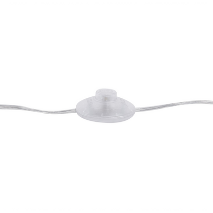 Glamora Floor Lamp White Polycotton 170cm Drum Shade Crystal Beads