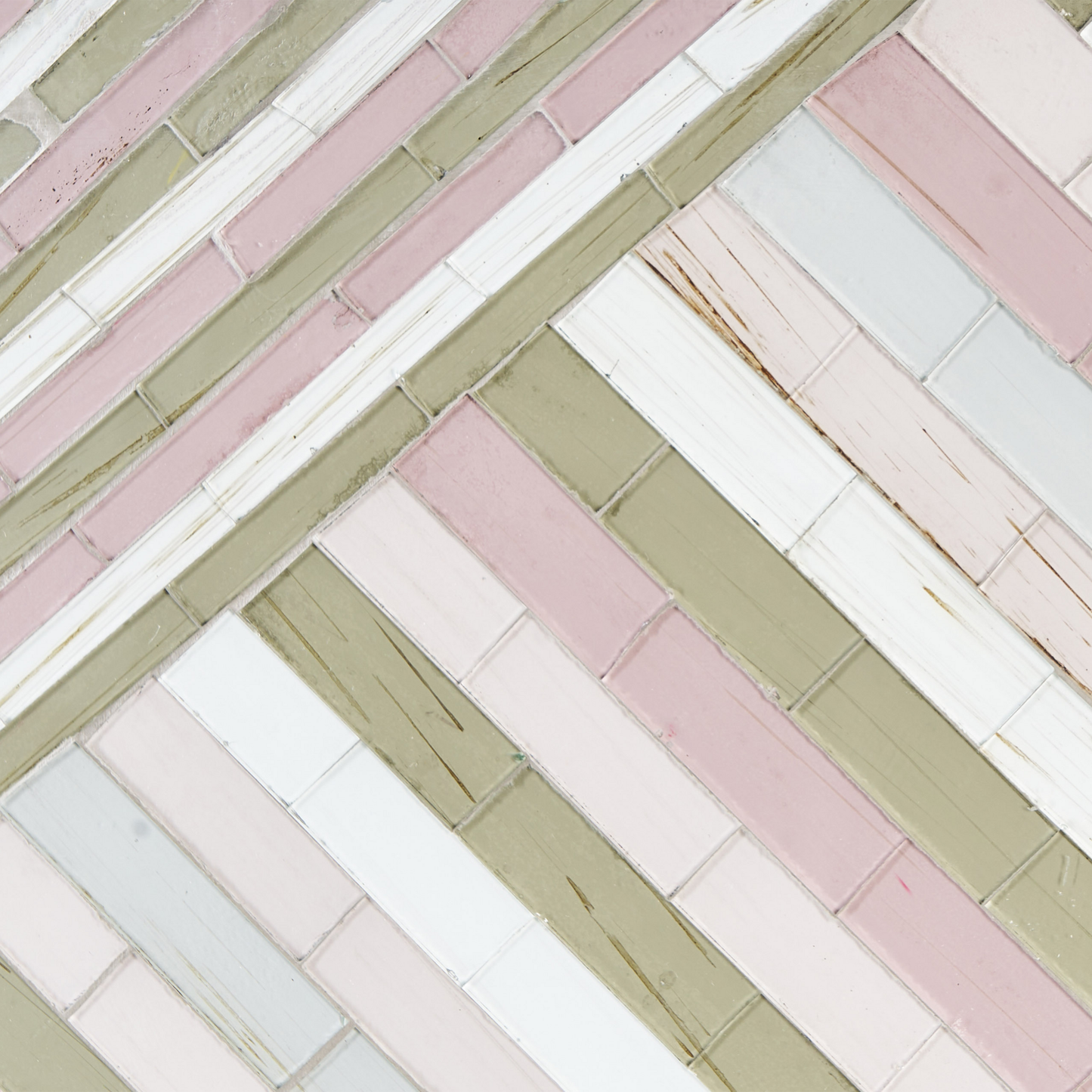 Wall Mosaic Glass Striped Decor Modern Minimalist Accessory