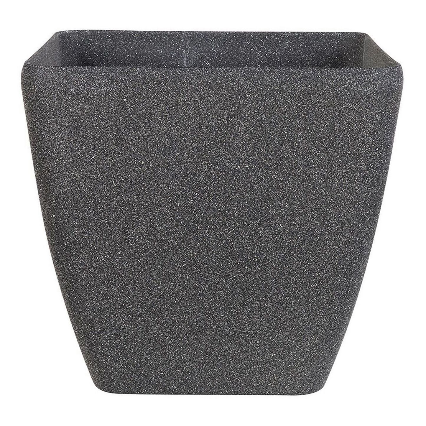 2 Pack Square Plant Pots 34cm Polyresin UV Resistant Grey