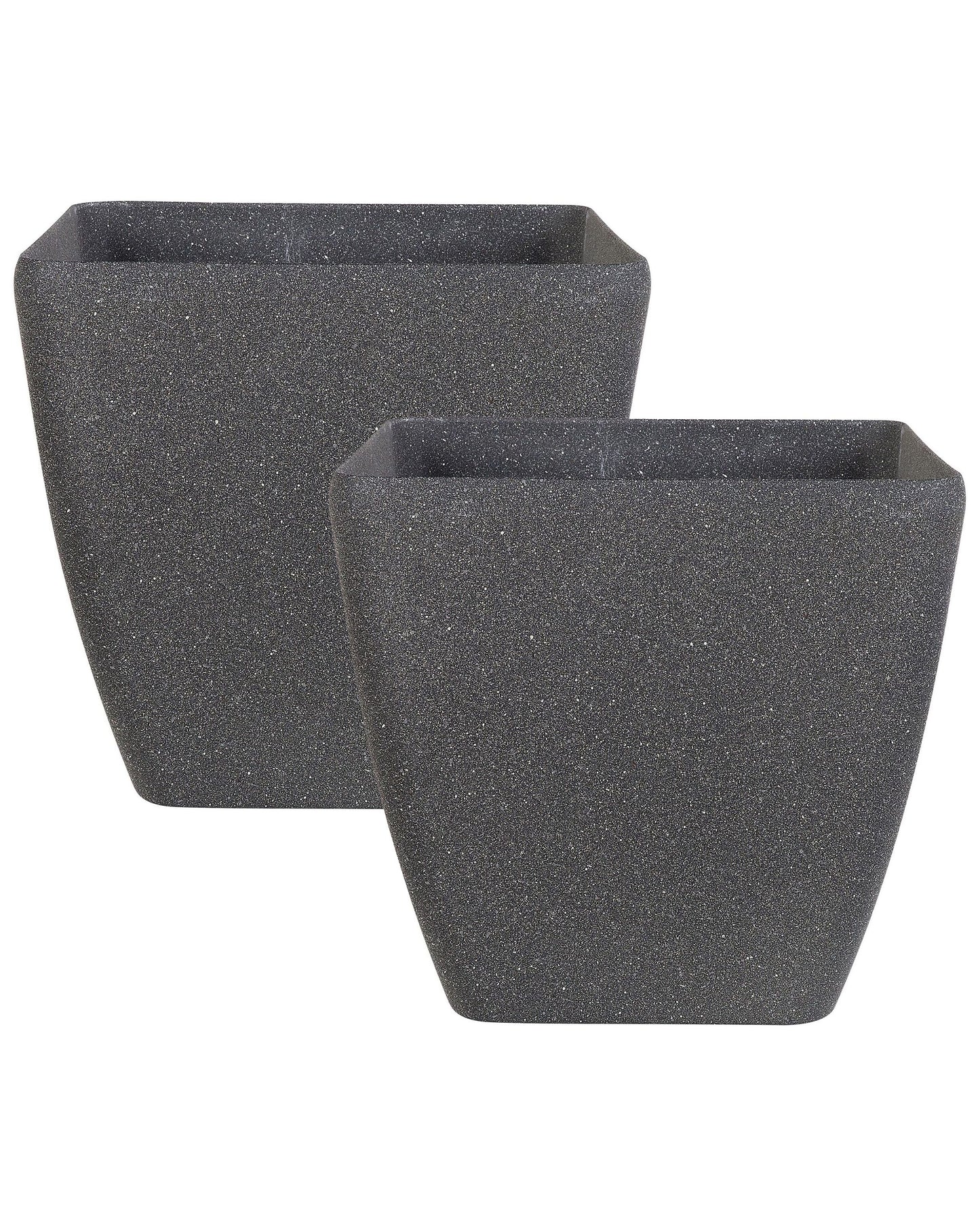 Planters 2 Pack Square Dark Grey 49 x 49cm UV Resistant