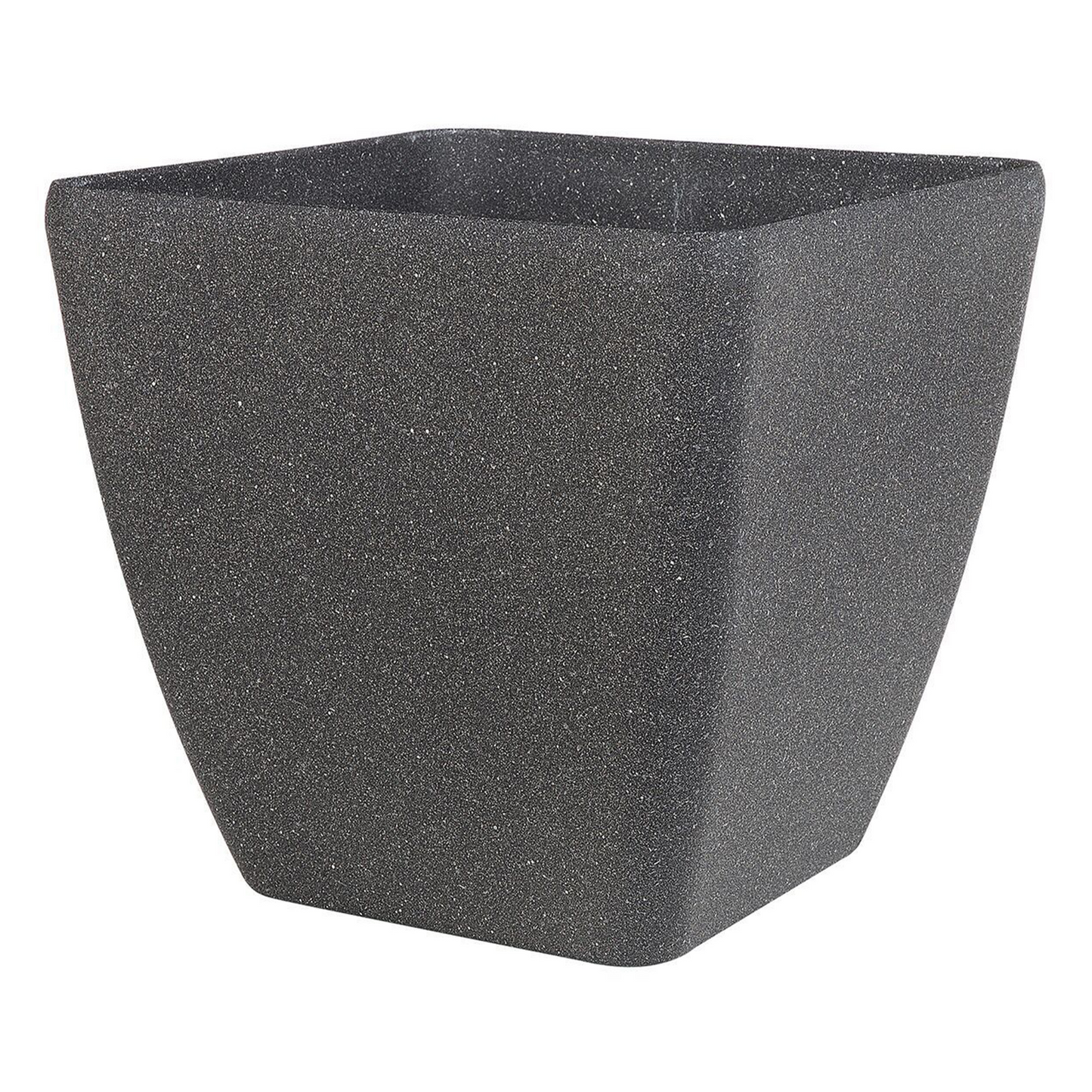 2 Pack Square Plant Pots 34cm Polyresin UV Resistant Grey