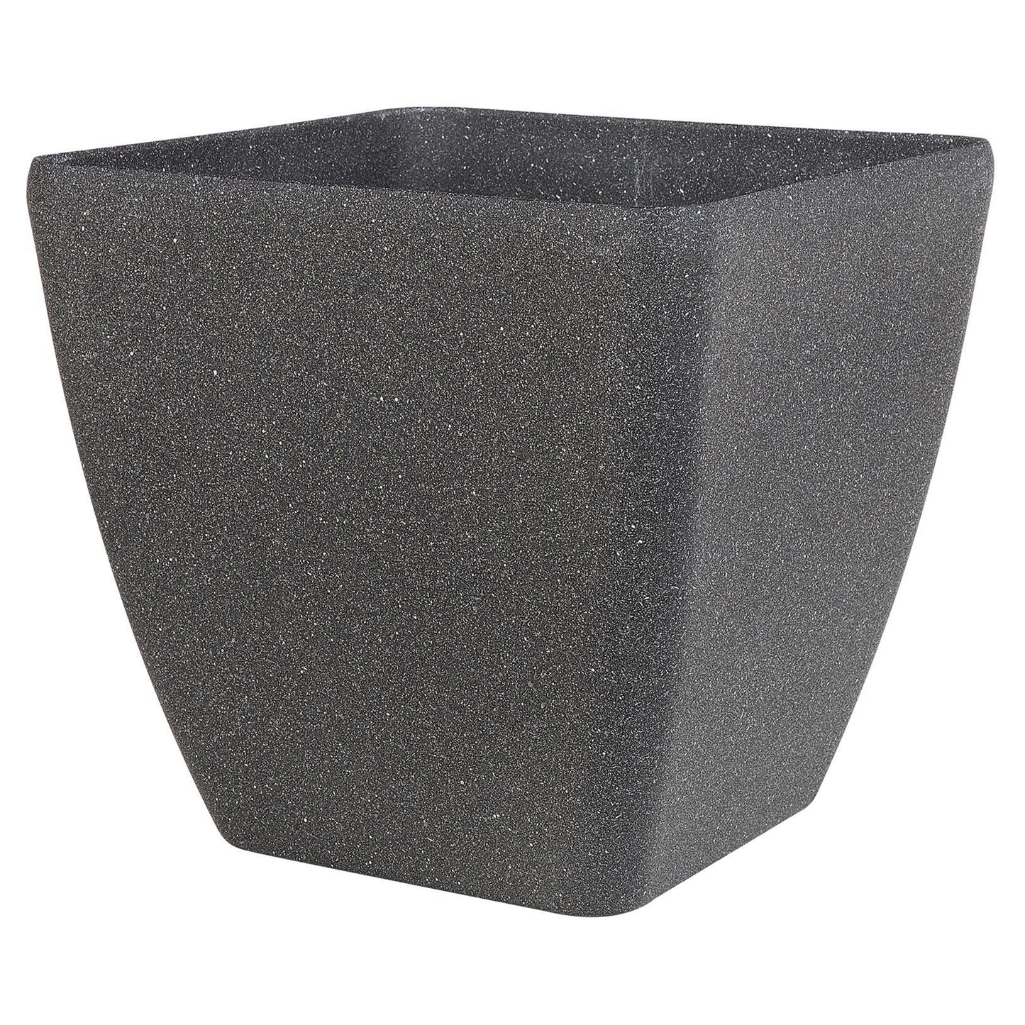 Set Of 2 Dark Grey Square Plant Pots 42 x 42cm UV Resistant