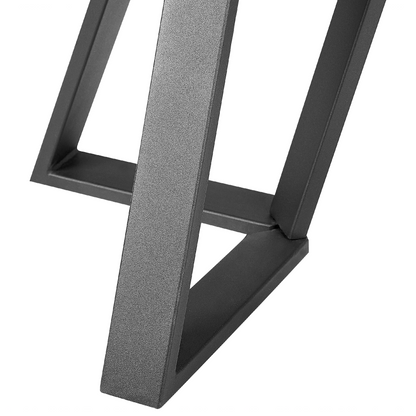 BrandName Light Brown Nordic Bench With MDF Top Black Metal Legs