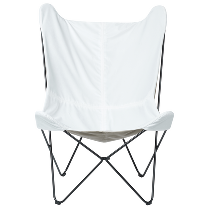 Armchair White Velvet Butterfly Chair With Hairpin Legs