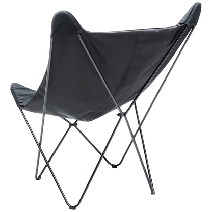 Velvet Sling Butterfly Chair Black Hairpin Legs
