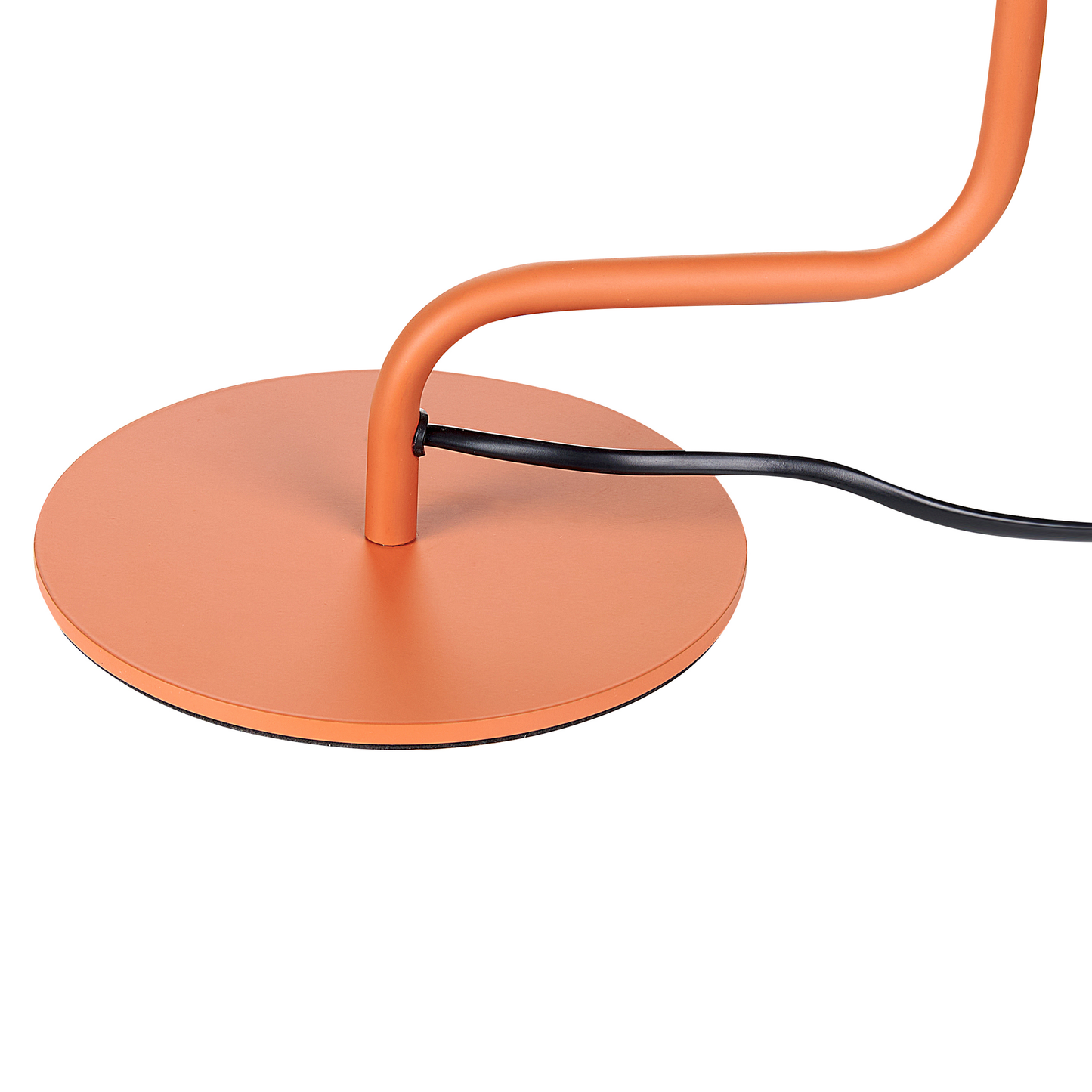 Orange Metal Desk Lamp Adjustable Cone Shade On Off Switch