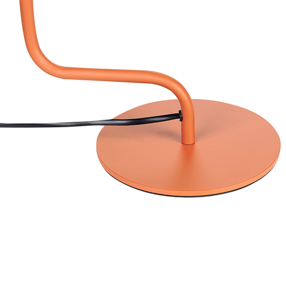 Orange Metal Floor Lamp 154cm Adjustable Cone Shade Switch