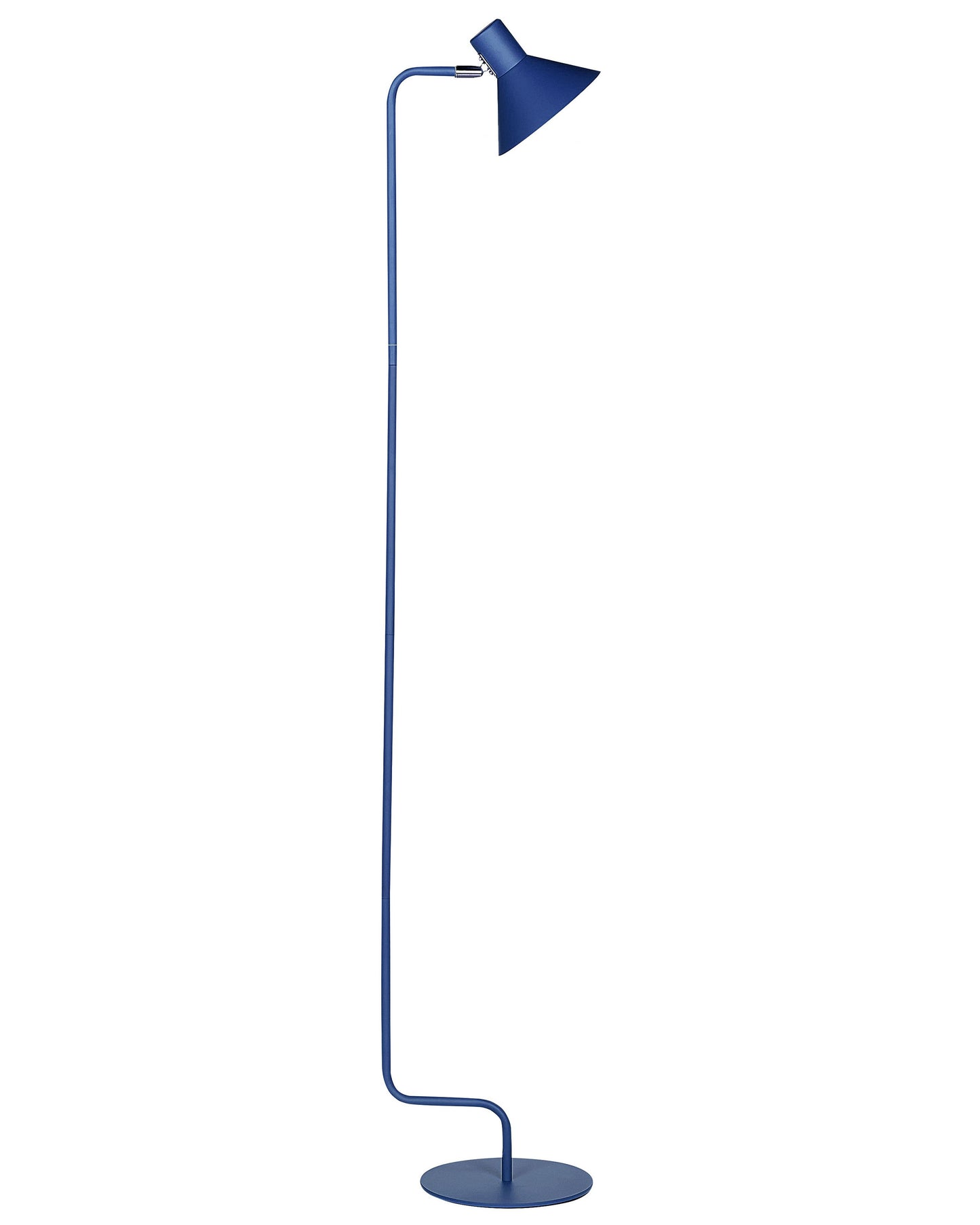 Floor Lamp Blue Metal 154cm Adjustable Cone Shade