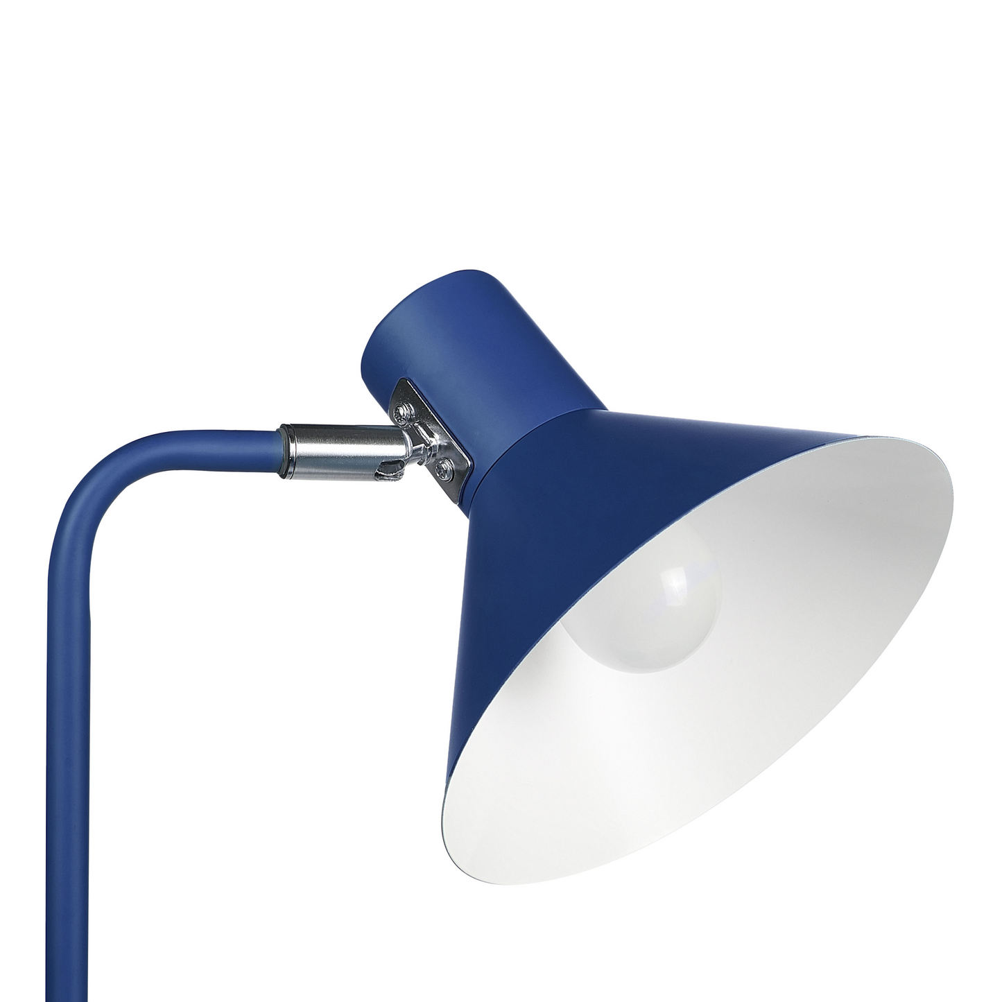 Floor Lamp Blue Metal 154cm Adjustable Cone Shade