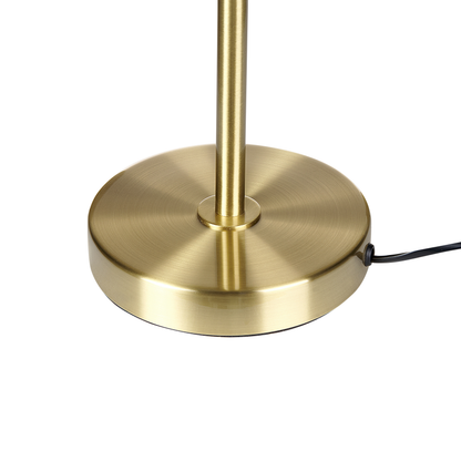 Table Lamp Black And Gold Iron Cone Shade With Pull Switch For Office And Study