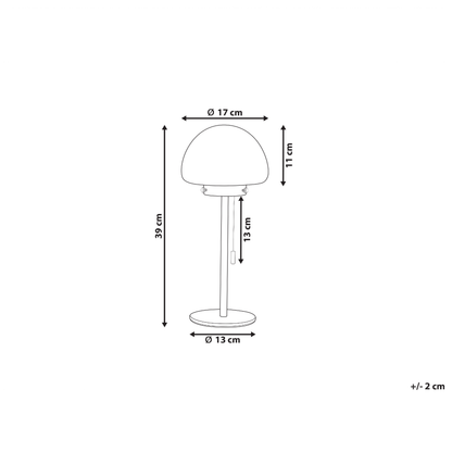 Lumenia Table Lamp Pink Metal Base White Glass Shade Pull Switch Minimalist Office Light