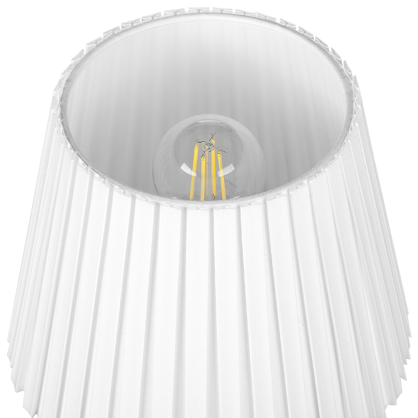 Brass Table Lamp With White Empire Shade