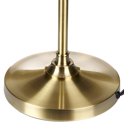Brass Table Lamp With White Empire Shade
