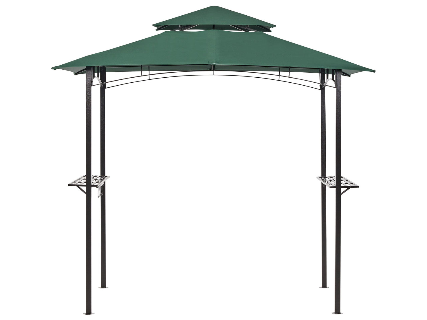 Gazebo Garden Pavilion Dark Green Fabric Steel Frame 240 x 148cm