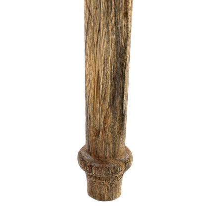 Side Tables Set Of 2 Natural Mango Wood Hand Carved Top Triangular Frame Rustic Living Room