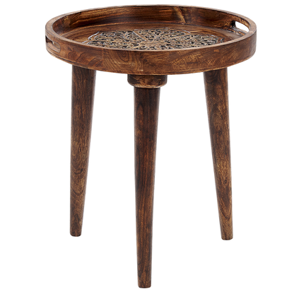 Heritage Dark Mango Nest Of 2 Side Tables Handmade Distressed Vintage