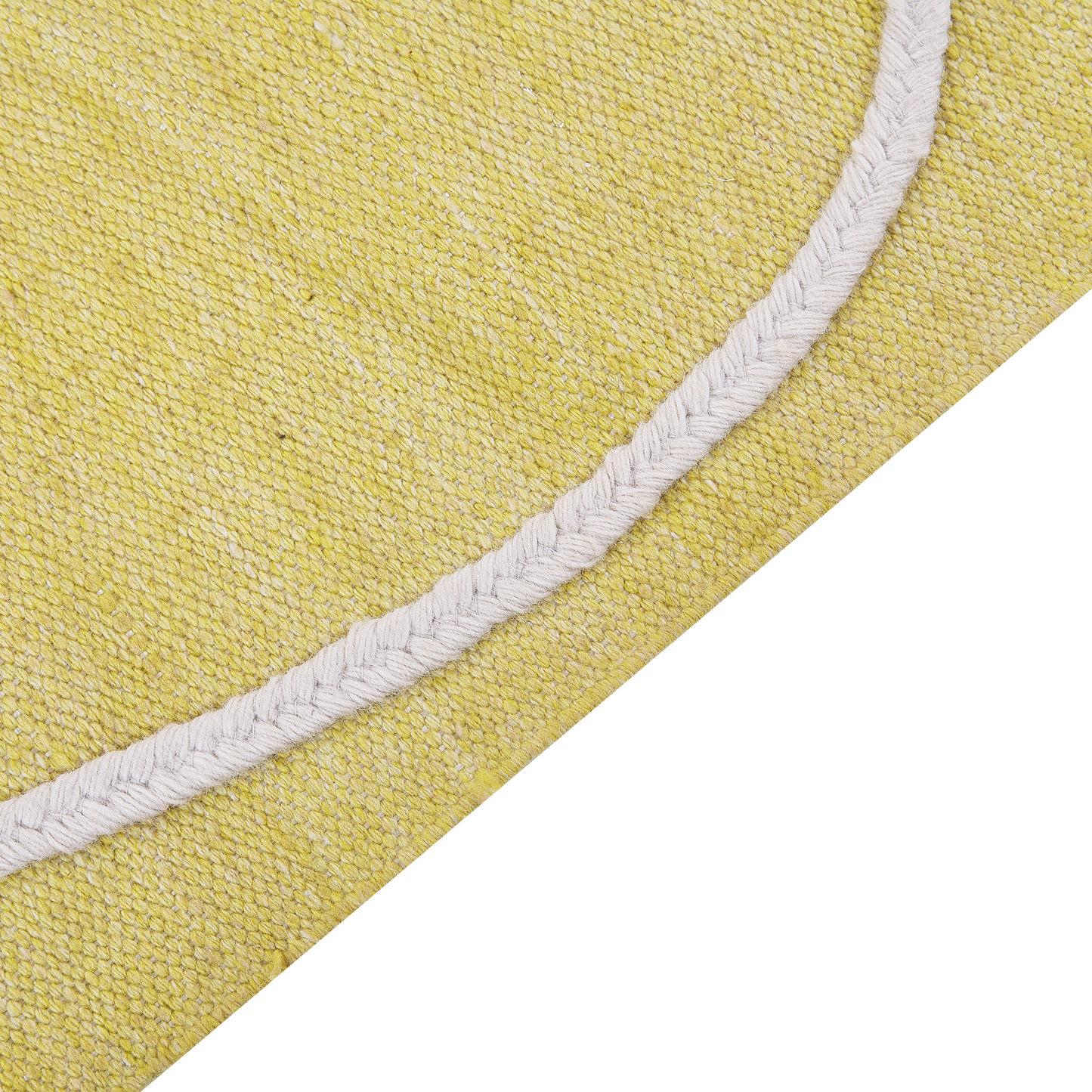 Area Handwoven Rug Yellow Polyester 140 X 200cm Abstract Pattern With Tassels Boho Indoor Outdoor