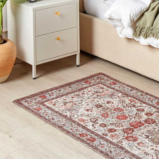 Area Rug Multicolour Pattern 80 x 150cm Cotton Polyester