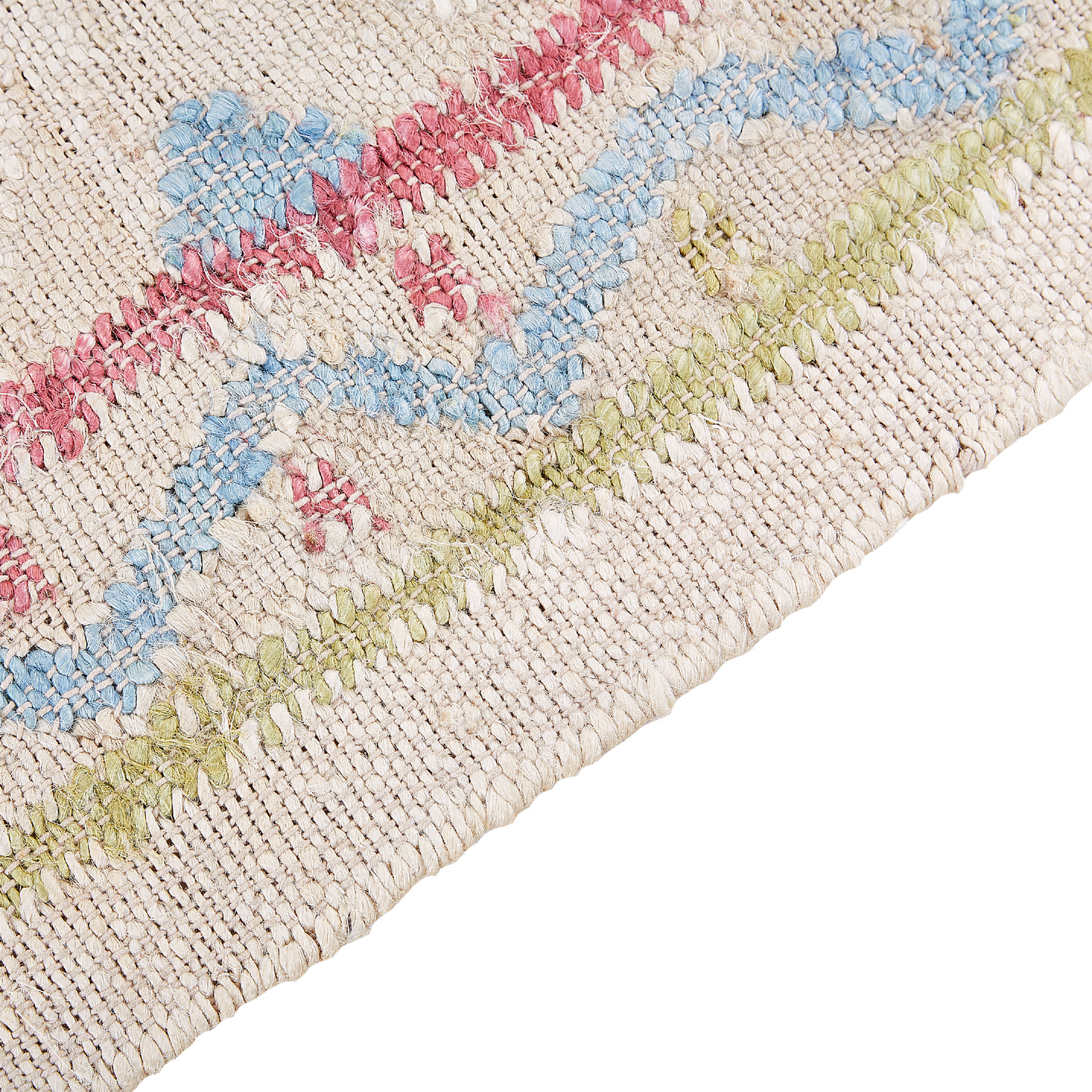 Handwoven Multicolour Jute Area Rug 80 x 150 With Tassels