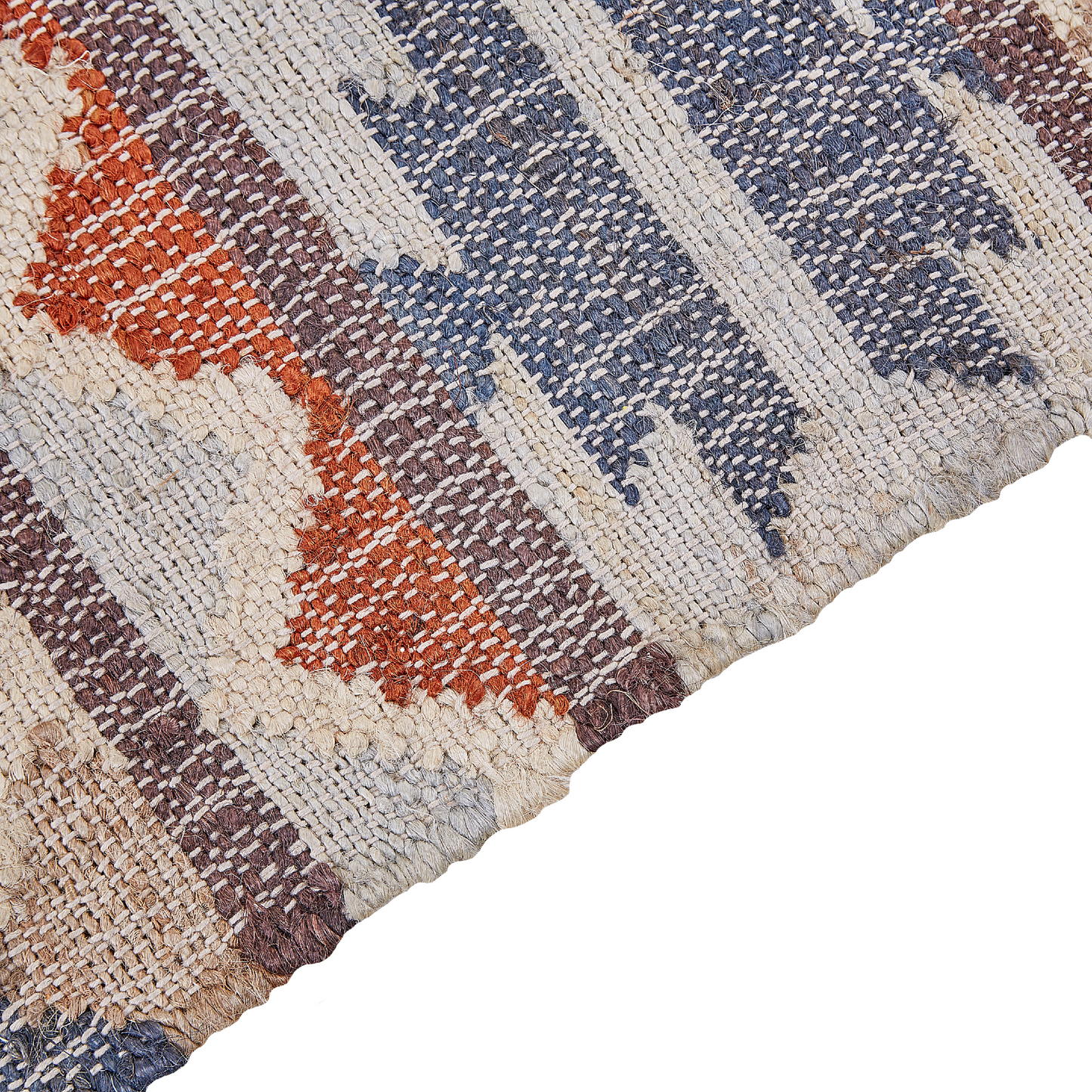 Multicolour Jute Rug 80 x 150cm Handwoven Tassels