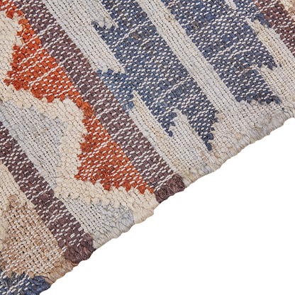 Handwoven Boho Area Rug 140 x 200 Multicolour Jute Tassels